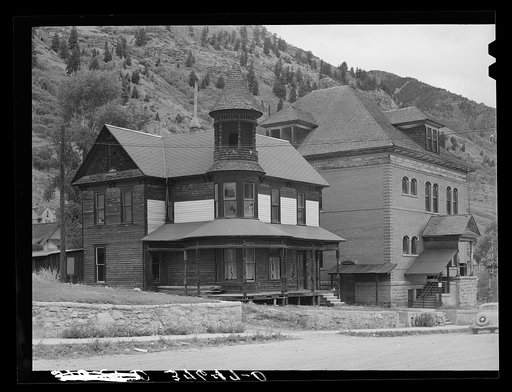 Old residence and former miners' union hall, now the post office. Telluride, Colorado