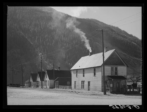 Houses in early morning. Silverton, Colorado