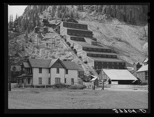 The Sunnyside mill with general managers now abandoned. There is still gold ore here but the best has been taken out and now the lower grades which are expensive to process do not attract the mine and mill operators
