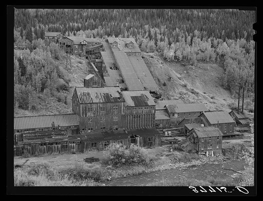 Abandoned gold mill east of Silverton, San Juan County, Colorado