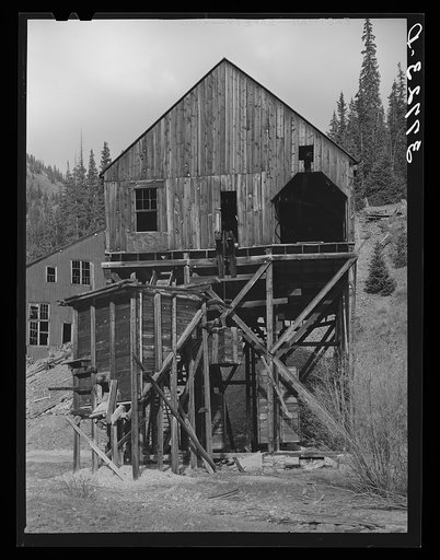 Detail of abandoned gold mill. San Juan County, Colorado