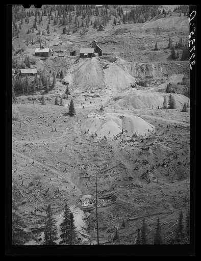Abandoned gold mine and mill. San Juan County, Colorado