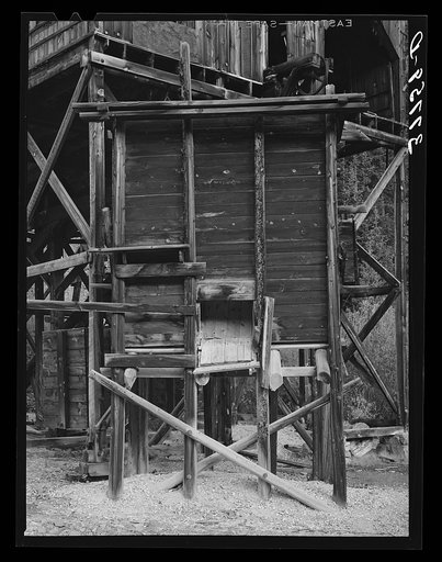 Ore loading bin of mine.San Juan County, Colorado