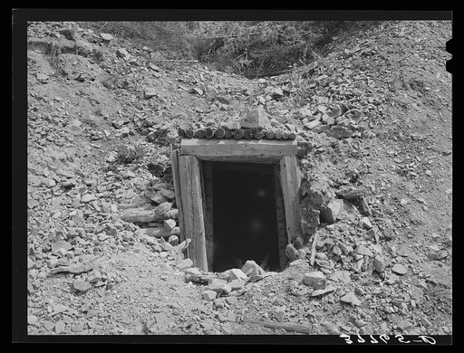 Entrance to mine tunnel. San Juan County, Colorado