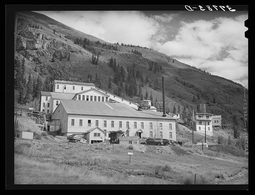 Mill of active gold mine east of Silverton in San Juan County, Colorado
