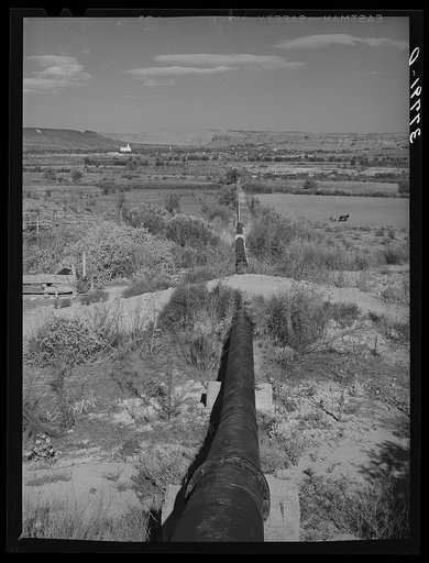 Pipeline for water facilities project on outskirts of Saint George, Utah. Washington County