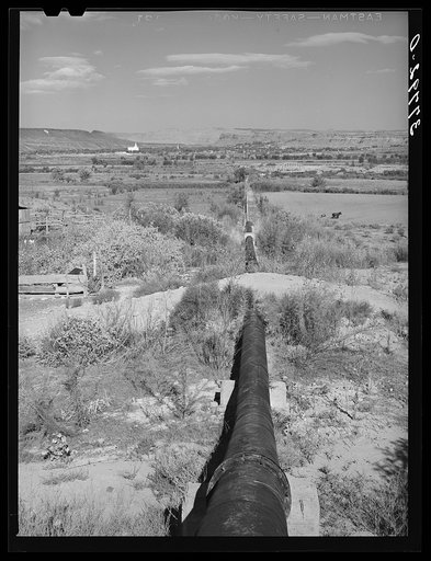 Untitled photo, possibly related to: Pipeline for water facilities project on outskirts of Saint George, Utah. Washington County
