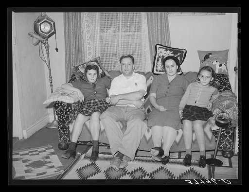 Merchant and his family at home. Concho, Arizona