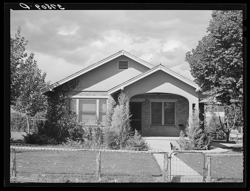 Home of Mormon farmer who lives in the town of Santa Clara, Utah. See general caption