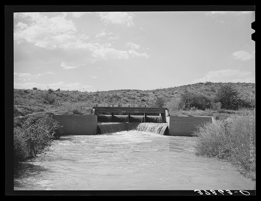 One of main irrigation canals. Bernadillo County, New Mexico