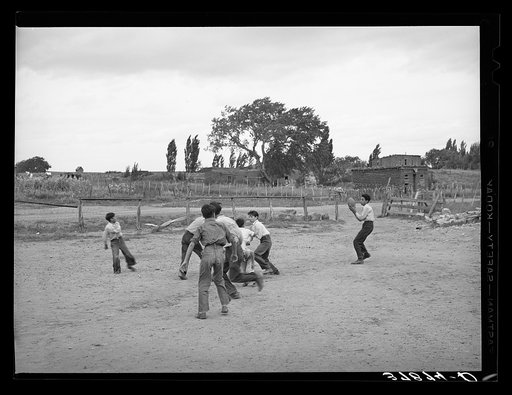 Football is played by the schoolboys at Concho, Arizona