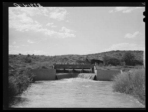 One of the main irrigation canals. Bernalillo, New Mexico