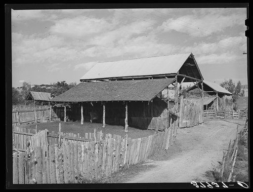 Buildings on Mormon farm. Santa Clara, Utah. See general caption
