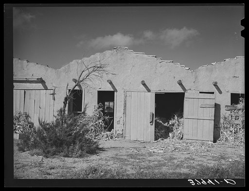 Former tourist courts which are now used for barns. Concho, Arizona