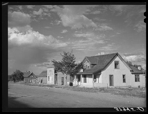 Hotel and other buildings on main street of Concho, Arizona
