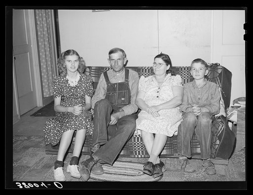 The Schmidt family, members of the Mineral King cooperative farm. Tulare County, California