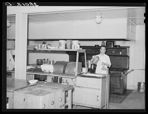 Kitchen of Earl Fruit Company ranch. Kern County, California