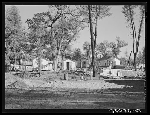 Houses of some of the workers at Shasta Dam who have settled around Project City, California