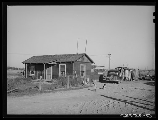 House and shed constructed on lot in Bull tract. Near Marysville, California (see 38048)