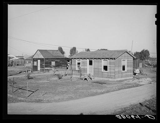 Houses on the Bull tract. Near Marysville, California