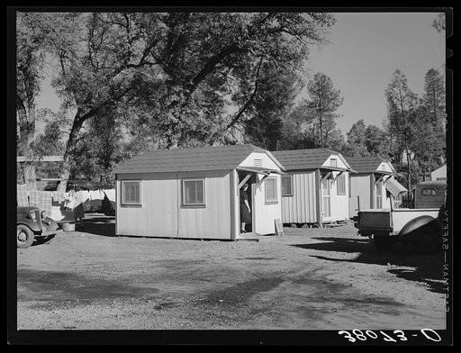Tourist courts are widely used as temporary accomodations for workers at Shasta Dam as well as the business people who have come in. Project City, California