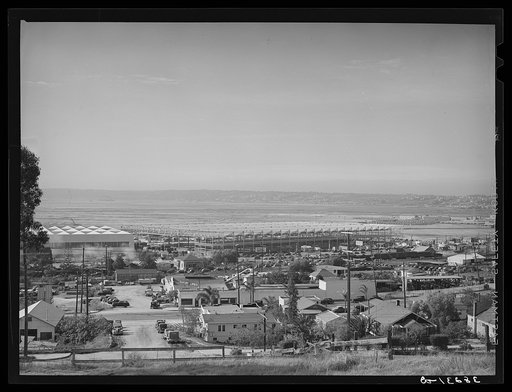 Consolidated Aircraft plant under construction. San Diego, California