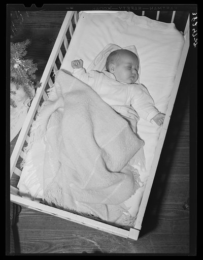 Baby of laborer from northwest Texas who has come to Corpus Christi, Texas, to work at the naval air base