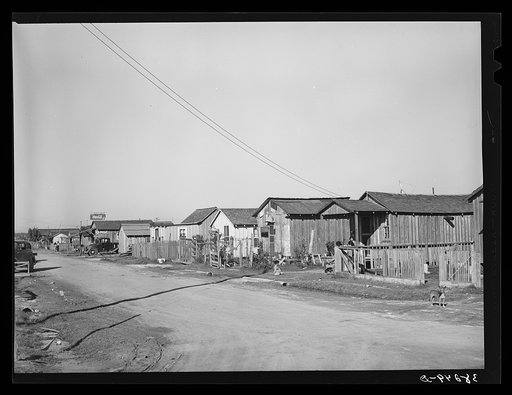 Street of Mexican houses. Corpus Christi, Texas