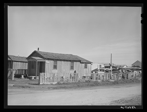 House in Mexican section which is now rented by a white man, workman at aval air Base. He came up from Quemado Valley to get work in Corpus Christi Texas. Trailer in backyard belongs to his brother-in-law who is also doing construction work at the naval air base
