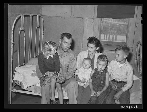 Family group, workman and his family. Corpus Christi, Texas