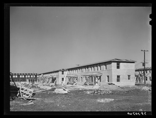 View of housing units for two hundred forty-nine married enlisted men and civilian employees at the naval air training base. Corpus Christi, Texas. This is a U.S.H.A. project