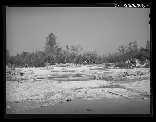 Placer mining for gold. Old Virginia City, Placer County, California