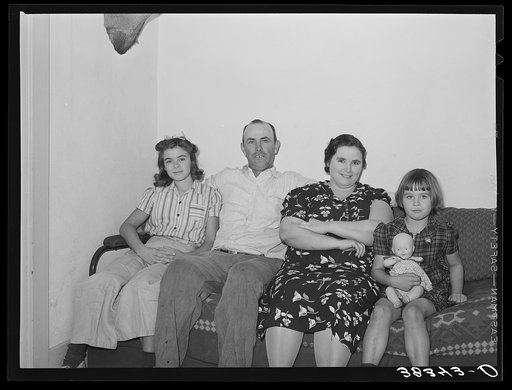 Fruit farmer and his family. Placer County, California. He is an average farm owner, has thirty acres and has been in the section twenty years farming