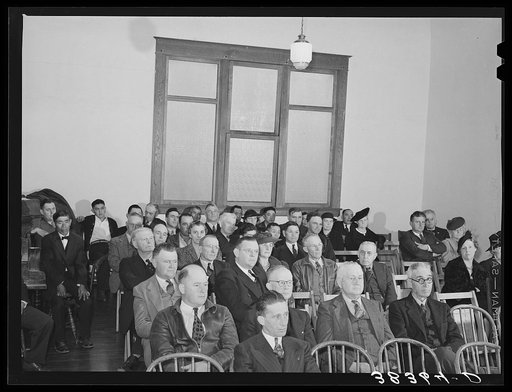 Untitled photo, possibly related to: Members of the Loomis Fruit Association cooperative at their fortieth annual meeting. Loomis, Placer County, California. Notice the Japanese. The Japanese are slowly moving into this section as are some migrants from Oklahoma
