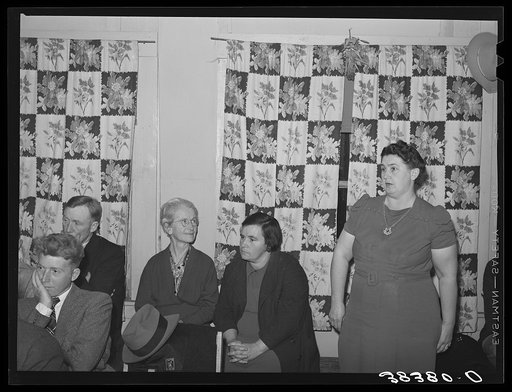 Untitled photo, possibly related to: Farmers' meeting. Gold Hill, Placer County, California
