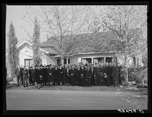 Members and their wives of the Loomis Fruit Association cooperative. Loomis, Placer County, California
