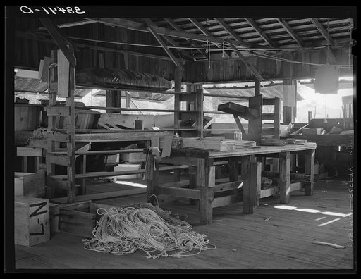 Packing shed of fruit farmer. Placer County, Claifornia