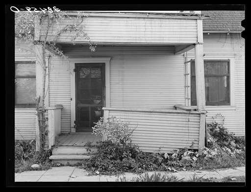 Entrance to house of "going broke" fruit farmer. Placer County, California
