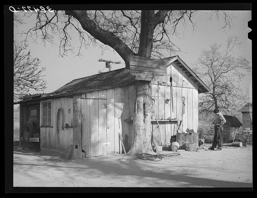 Barn of Chinese farmer. Placer County, California