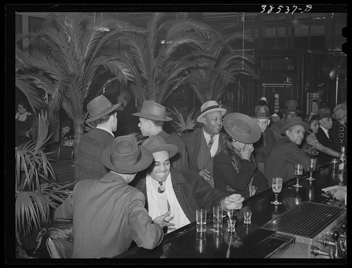The bar at Palm Tavern, Negro restaurant on 47th Street. Chicago, Illinois