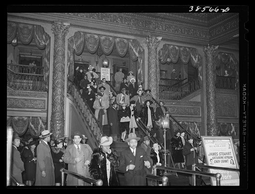 Crowd coming out of Regal movie theater. Southside of Chicago, Illinois