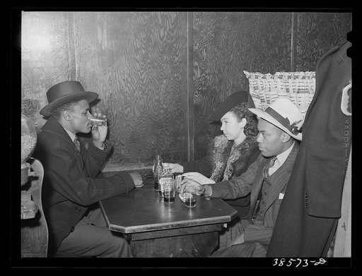 Booth in Negro tavern. Chicago, Illinois