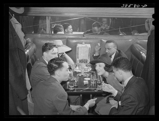 Booth in Negro tavern on southside of Chicago, Illinois