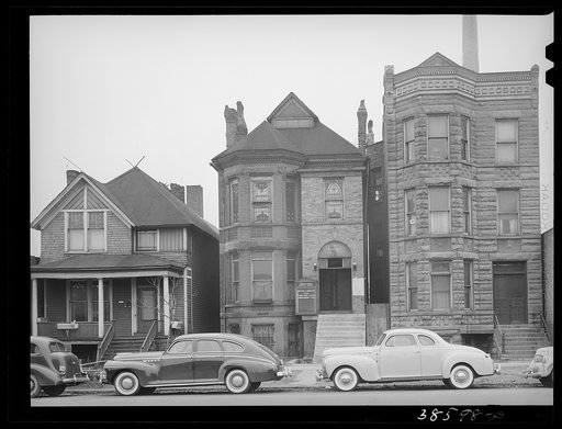Untitled photo, possibly related to: Old residence converted into Negro church. Chicago, Illinois