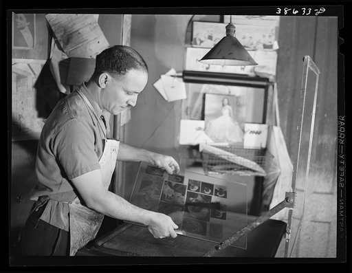 Photoengraver of the Chicago Defender, a Negro newspaper. Chicago, Illinois