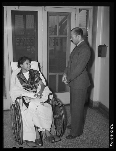 Untitled photo, possibly related to: Doctor visiting patient in Negro hospital. Chicago, Illinois