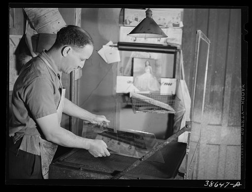 Photo engraver at Chicago Defender. Chicago, Illinois
