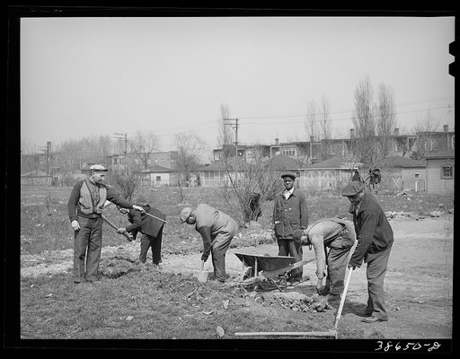 WPA (Work Projects Administration) work on playground on southside of Chicago, Illinois