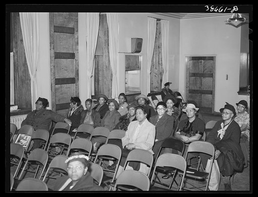 Waiting at the clinic of the Negro hospital. Chicago, Illinois