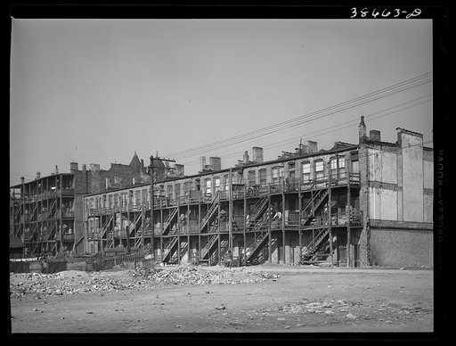 Back of apartments rented to Negroes. Chicago, Illinois